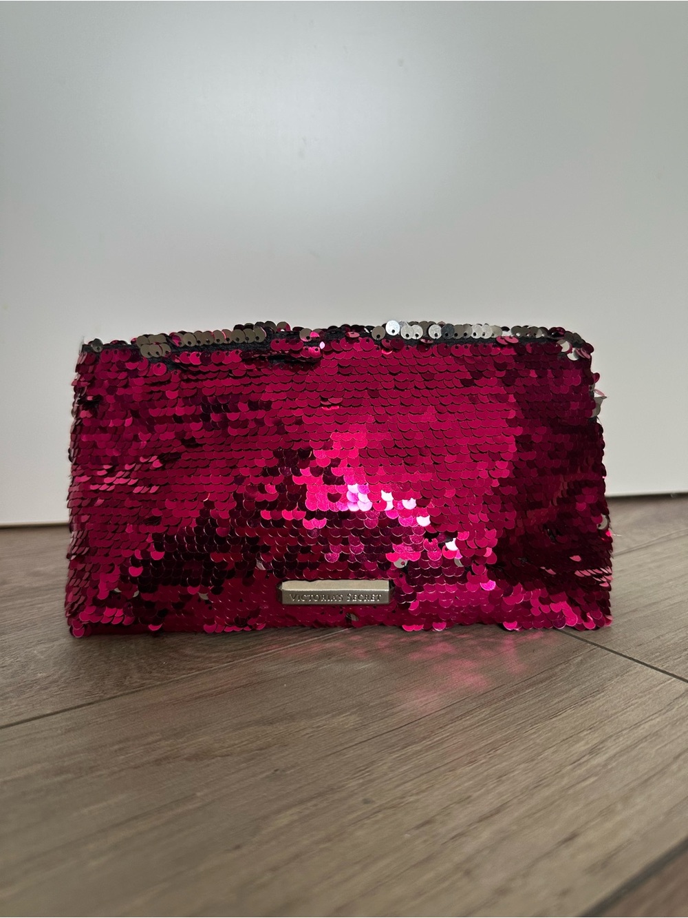 Victoria’s Secret Pink/Silver Sequin Makeup Bag